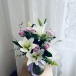 Elegant White and Lavender Bouquet