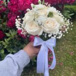 pink white green 5 bouquet flower delivery Toronto - Fresh arrangement by Laris Florist GTA
